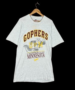 Vintage Gophers University Of Minnesota Single Stitch Shirt Full Size, University Football Fan Shirts