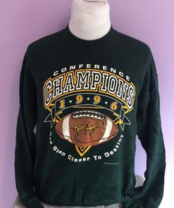 Vintage Green Bay Packers Brett Favre #4 NFL Football 1996 Conference Champions Sweatshirt
