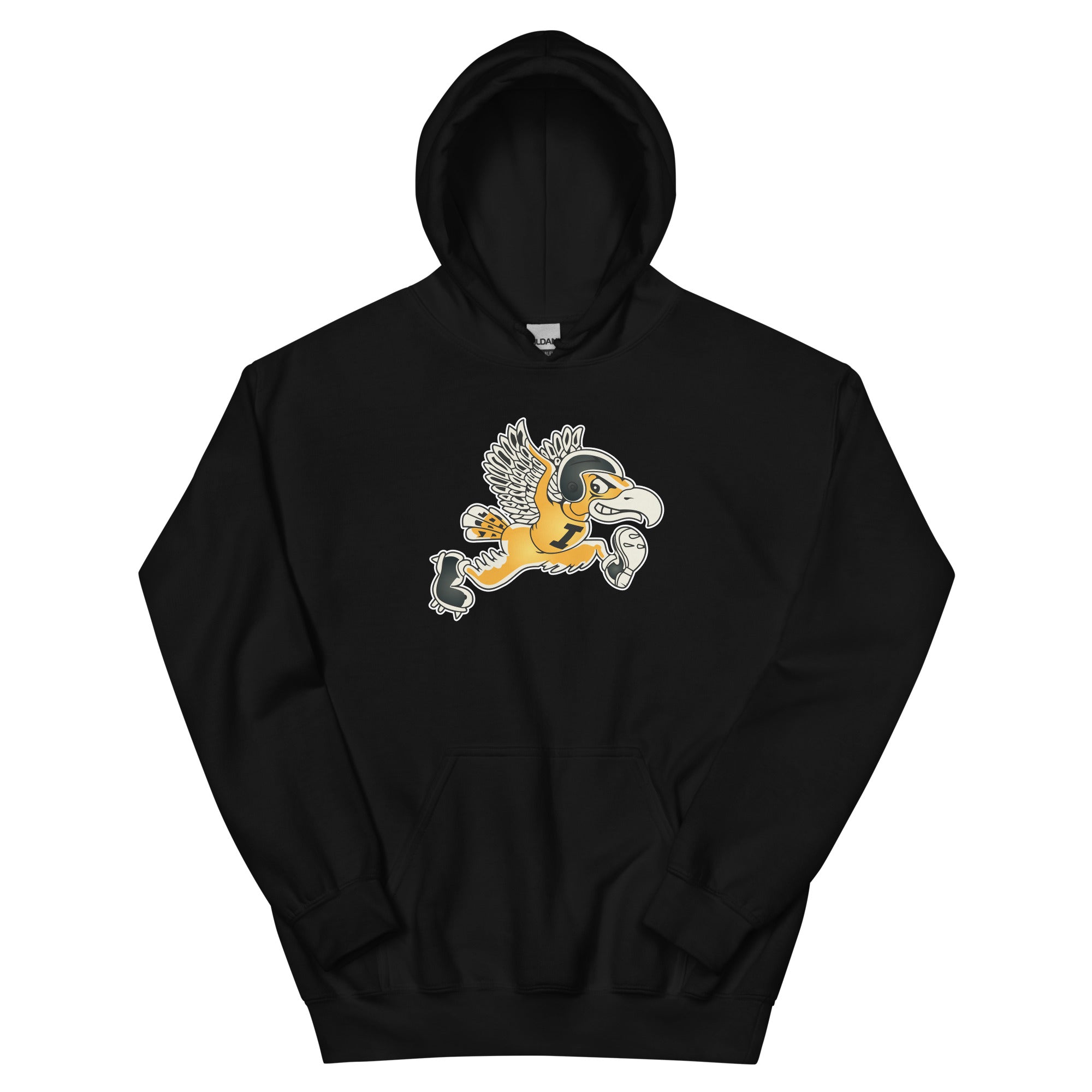 Vintage Iowa Hoodie Sweatshirt Sport Shirt - 1948 Hawkey Art - Image 2