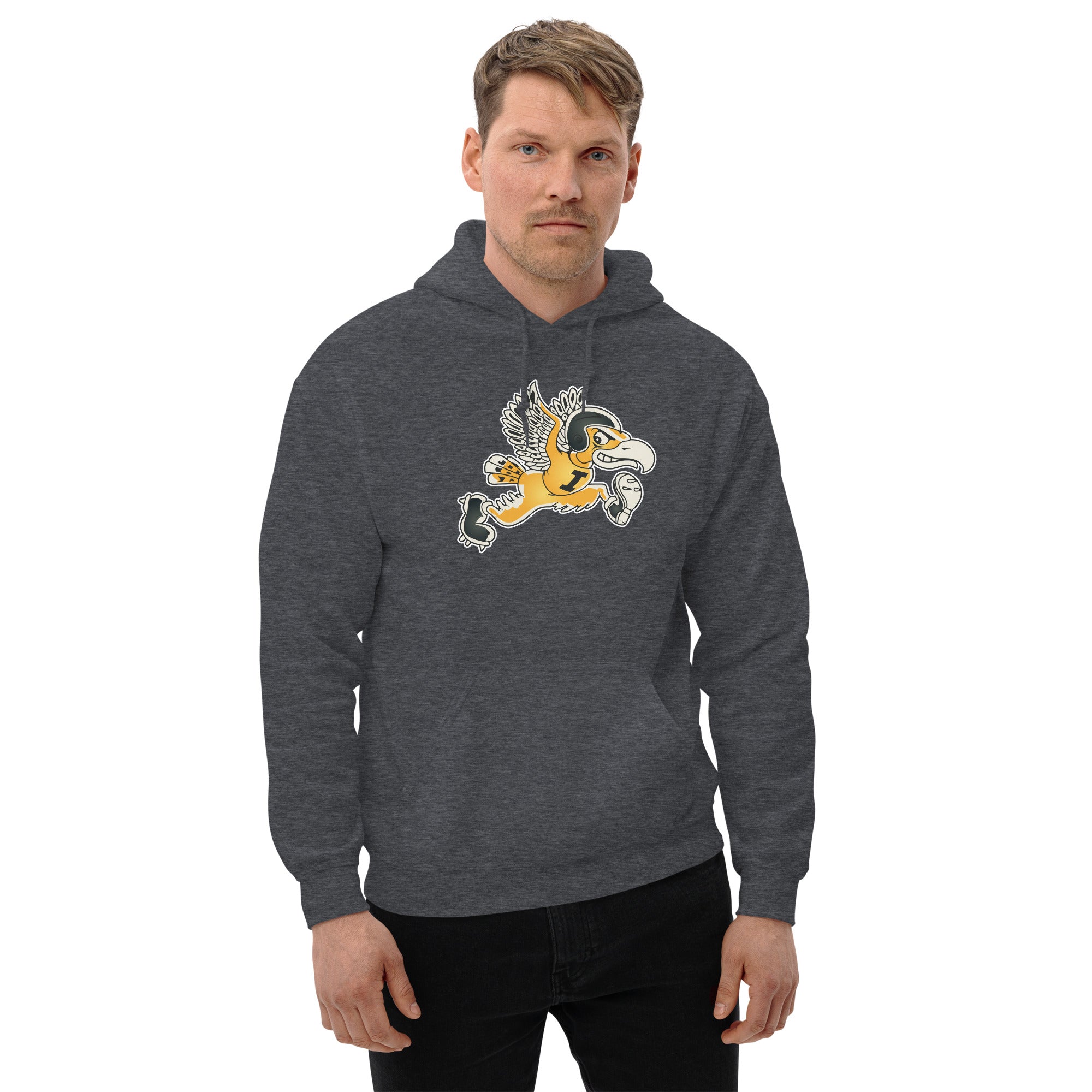 Vintage Iowa Hoodie Sweatshirt Sport Shirt - 1948 Hawkey Art - Image 3