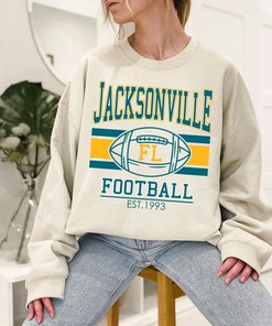 Vintage Jacksonville Football Sweatshirt, Retro Jacksonville Football Shirt for NFL Fans