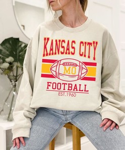 Vintage Kansas City Football Sweatshirt, Retro Kansas City Football Shirt for NFL Fans