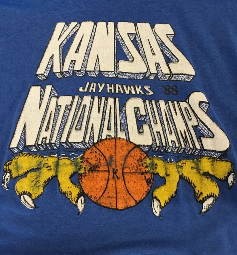 Vintage Kansas Jayhawks 1988 National Champs Shirt, Kansas Jayhawks Shirt, Vintage 90S Shirt, Gift For Her - Image 2