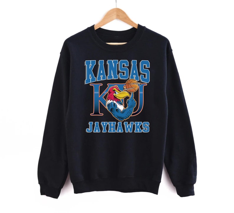 Vintage Kansas Jayhawks Ku Crewneck Sweatshirt Sportswear Hoodie Shirt, Gift For Him, Gift For Her - Image 2