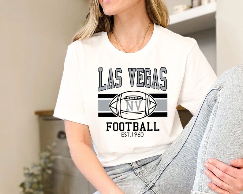 Vintage Las Vegas Football Sweatshirt, Retro Las Vegas Football Shirt for NFL Fans - Image 3