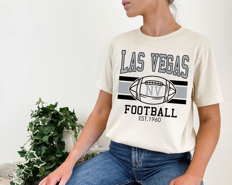 Vintage Las Vegas Football Sweatshirt, Retro Las Vegas Football Shirt for NFL Fans - Image 4