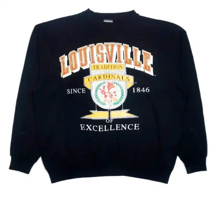 Vintage Logo 7 Louisville Cardinals Tradition Sweatshirt Uofl Sweatshirt, Louisville Sweatshirt