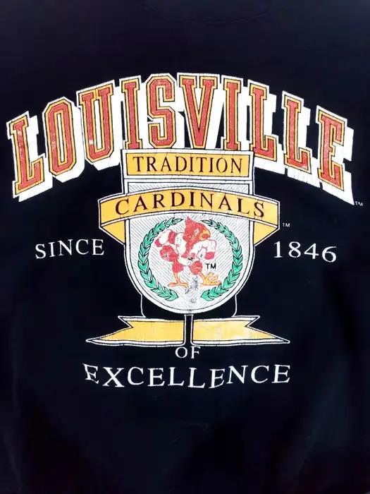 Vintage Logo 7 Louisville Cardinals Tradition Sweatshirt Uofl Sweatshirt, Louisville Sweatshirt - Image 2
