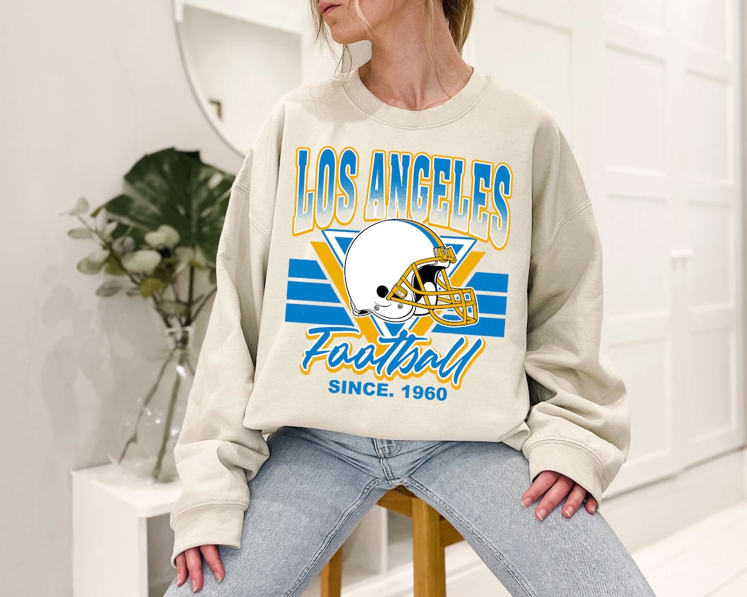 Vintage Los Angeles Football Crewneck Sweatshirt Hoodie Shirt Gifts for NFL Fans