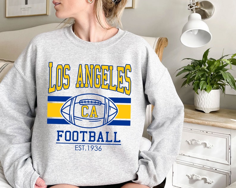 Vintage Los Angeles Football Sweatshirt, Retro Los Angeles Football Shirt for NFL Fans - Image 2