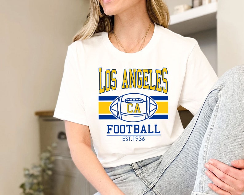 Vintage Los Angeles Football Sweatshirt, Retro Los Angeles Football Shirt for NFL Fans - Image 3