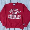 Vintage Louisville Cardinals College Crewneck Sweatshirt Uofl Sweatshirt,  Louisville Sweatshirt