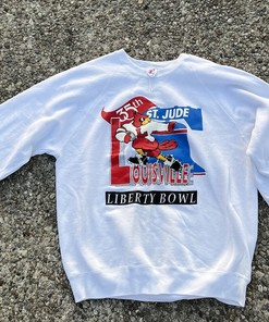 Vintage Louisville Cardinals Crewneck Sweatshirt St Jude Liberty Bowl Shirt Hoodie Full Size, Gift Fans