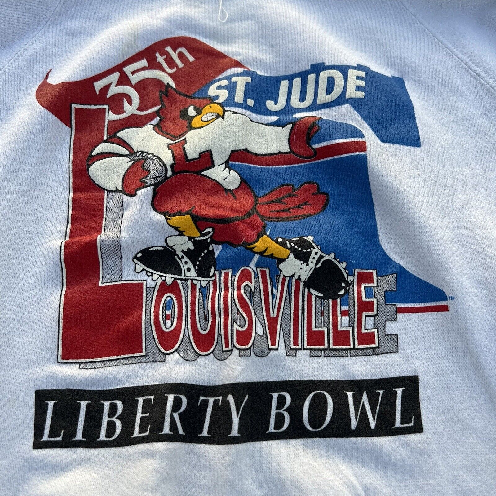 Vintage Louisville Cardinals Crewneck Sweatshirt St Jude Liberty Bowl Shirt Hoodie Full Size, Gift Fans - Image 2