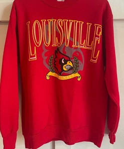 Vintage Louisville Cardinals Girardin Crewneck Sweater Uofl Sweatshirt,  Louisville Sweatshirt