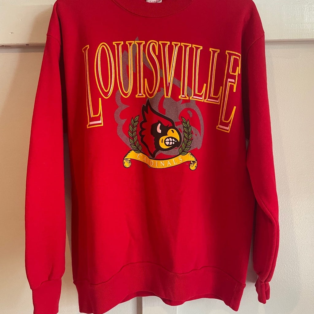 Vintage Louisville Cardinals Girardin Crewneck Sweater Uofl Sweatshirt, Louisville Sweatshirt