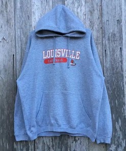 Vintage Louisville Cardinals Hoodie Sweatshirt Big Logo Uofl Sweatshirt,  Louisville Sweatshirt
