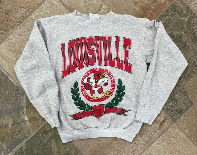 Vintage Louisville Cardinals Logo Sweatshirt, College Shirt, Ncaa Shirt, Vintage Shirt