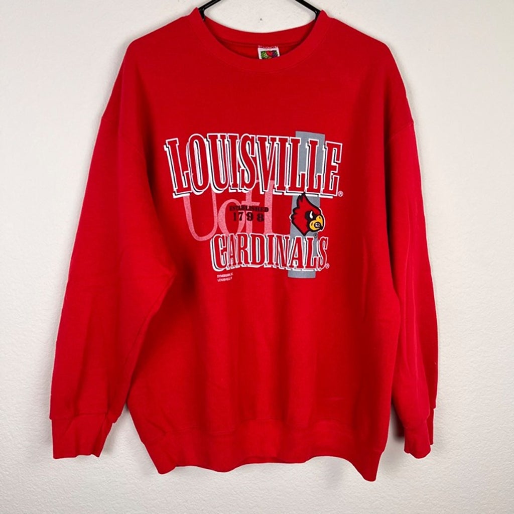 Vintage Louisville Cardinals Sweatshirt University Football Fan Shirt Hoodie Sweatshirtgifts Louisville Fans