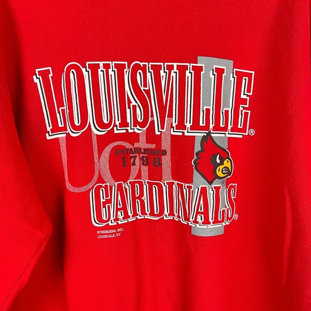 Vintage Louisville Cardinals Sweatshirt University Football Fan Shirt Hoodie Sweatshirtgifts Louisville Fans - Image 2