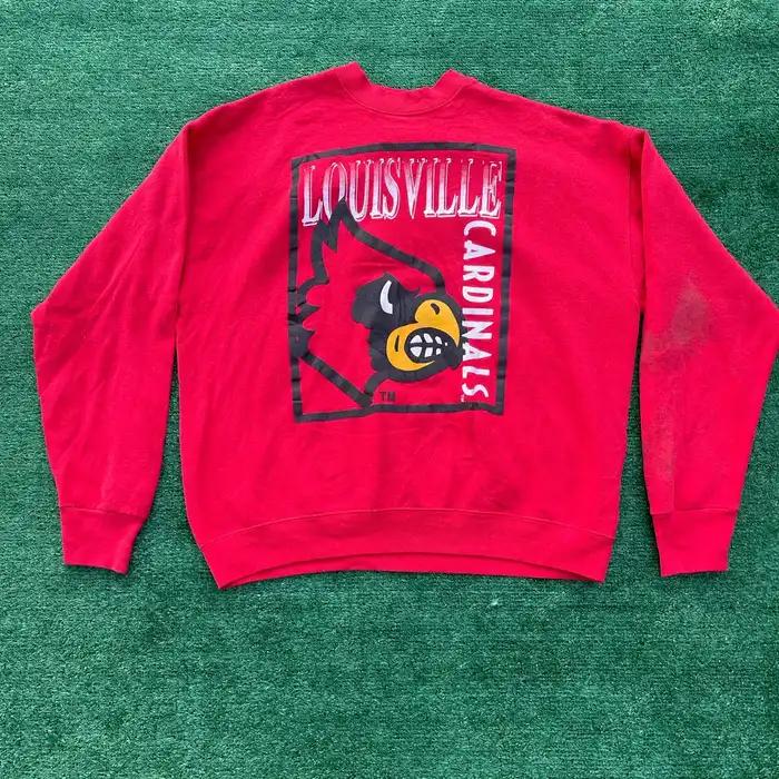 Vintage Louisville Cardinals Sweatshirt University Football Hoodie Sweatshirt