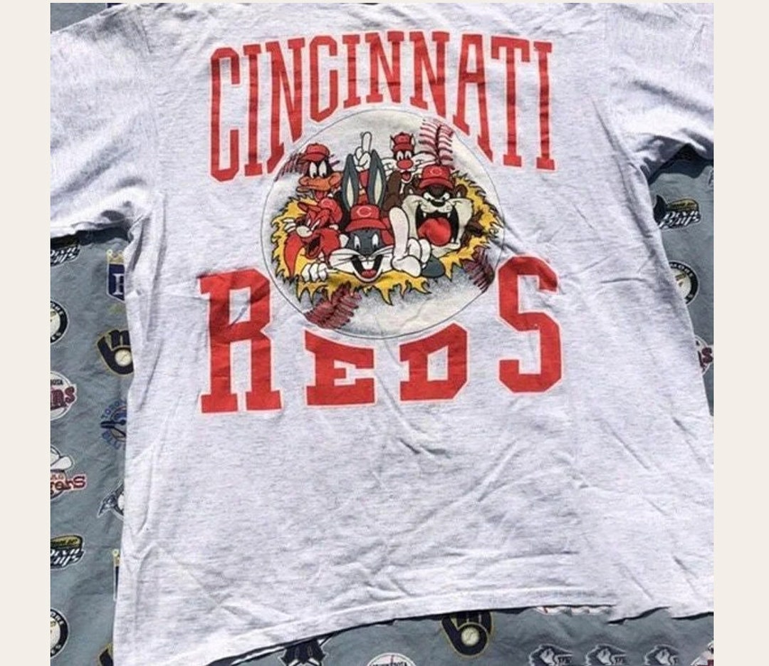 Vintage MLB Cincinnati Reds Looney Tunes Shirt, Cincinnati Reds Shirt, Baseball 2022 Shirt