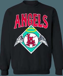 Vintage MLB Los Angeles Angels Crewneck Sweatshirt Hoodie Shirt Gifts for MLB Fans