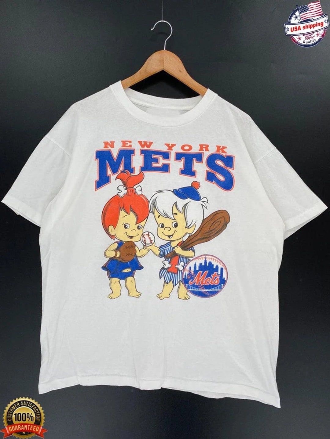 Vintage MLB New York Mets Cartoon T-Shirt, New York Mets Shirt, MLB World Series Shirt, Unisex Shirt
