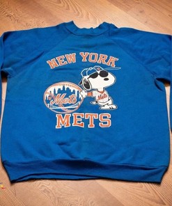 Vintage MLB New York Mets Snoopy Sweatshirt, New York Mets Shirt, MLB World Series Shirt, Unisex Shirt