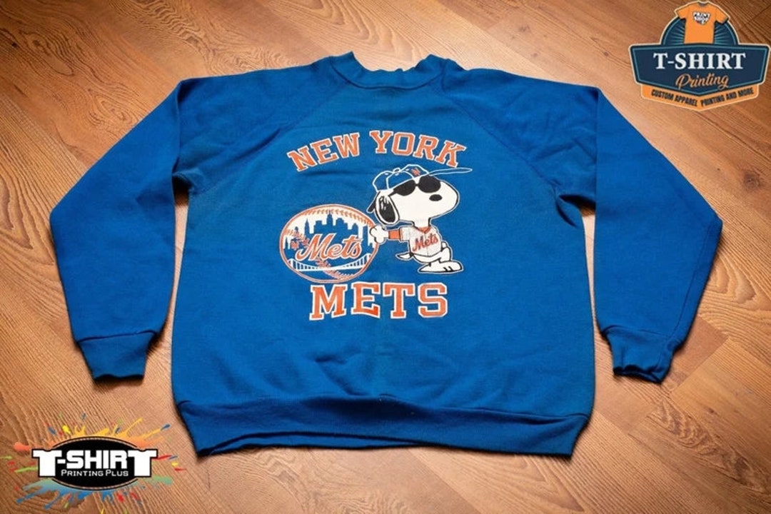 Vintage MLB New York Mets Snoopy Sweatshirt, New York Mets Shirt, MLB World Series Shirt, Unisex Shirt