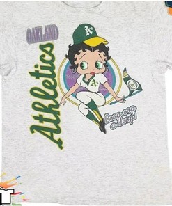 Vintage MLB Oakland Athletics Betty Boop T-shirt, Oakland Athletics Sweatshirt Hoodie Shirt Gifts for MLB Fans