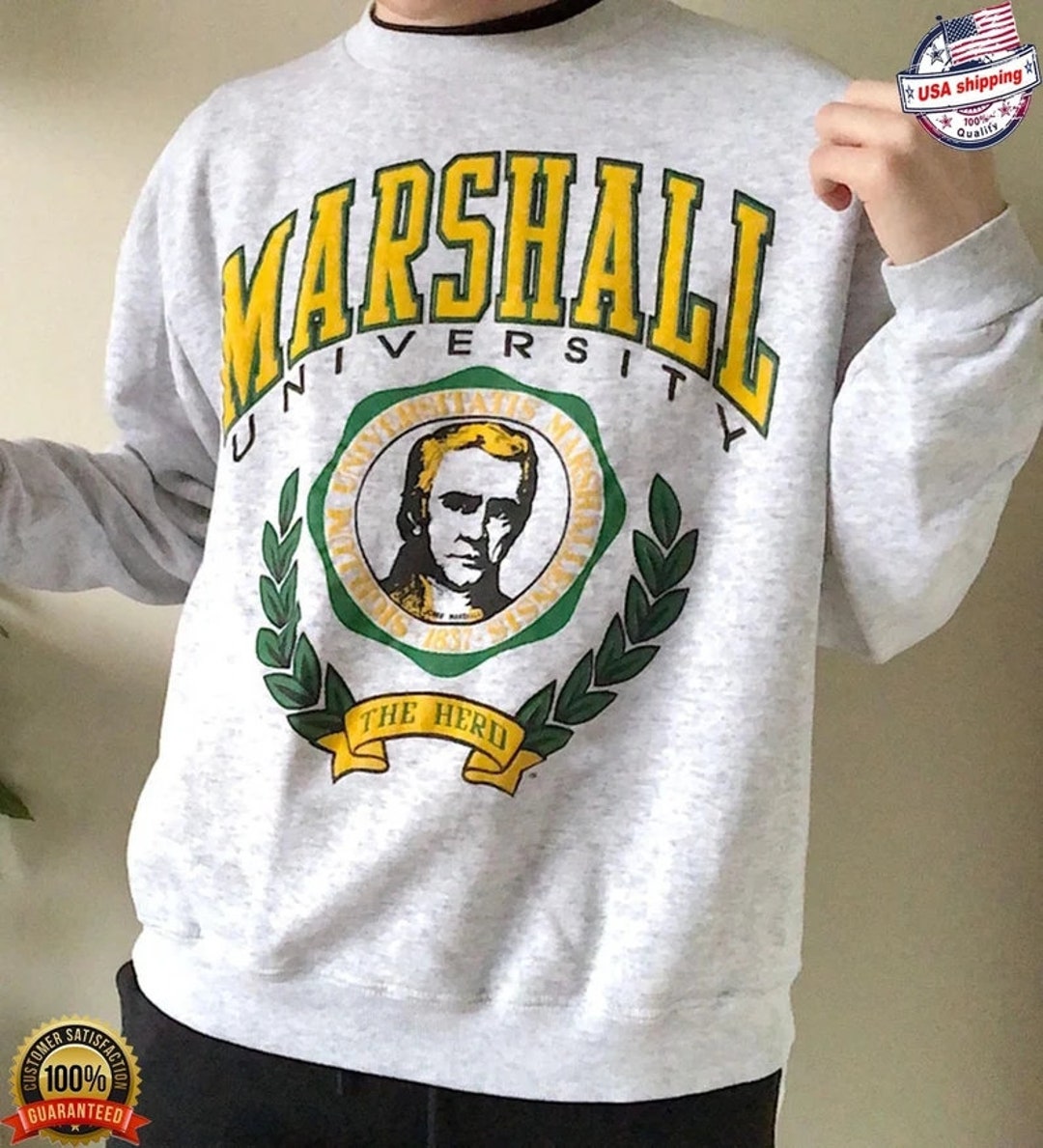 Vintage Marshall University Logo Sweatshirt, Marshall Thundering Herd Shirt, Marshall University Shirt, Unisex Shirt