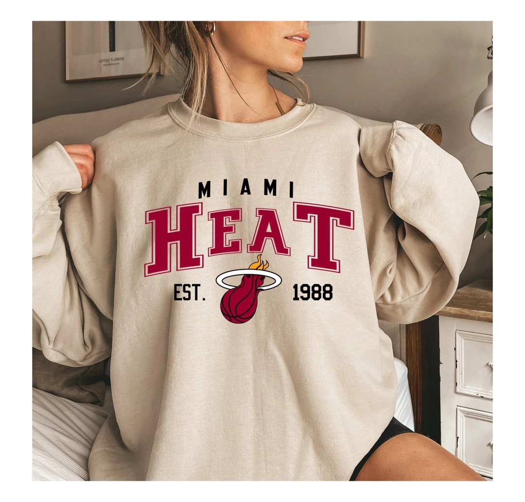 Vintage Miami Heat EST 1988 Logo Sweatshirt, Miami Basketball Team Shirt, NBA Tee, World Series, Unisex Shirt Sweater Hoodie