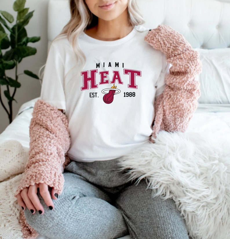 Vintage Miami Heat EST 1988 Logo Sweatshirt, Miami Basketball Team Shirt, NBA Tee, World Series, Unisex Shirt Sweater Hoodie - Image 3