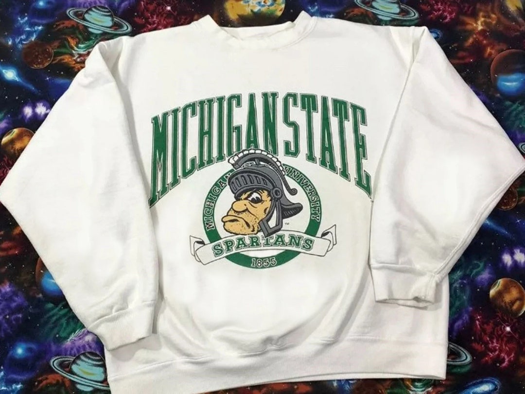 Vintage Michigan State Spartans 1855 Sweatshirt, Michigan State University Shirt, College Basketball, Unisex Shirt Sweater Hoodie