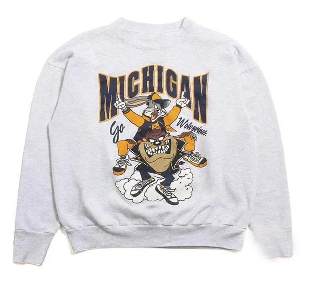 Vintage Michigan Wolverines Looney Tunes Sweatshirt, University of Michigan, NCAA Shirt, Unisex Shirt Sweatshirt Hoodie
