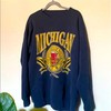 Vintage Michigan Wolverines Sweatshirt, University Michigan Crewneck, Michigan Wolverines Print Logo, NCAA Shirt