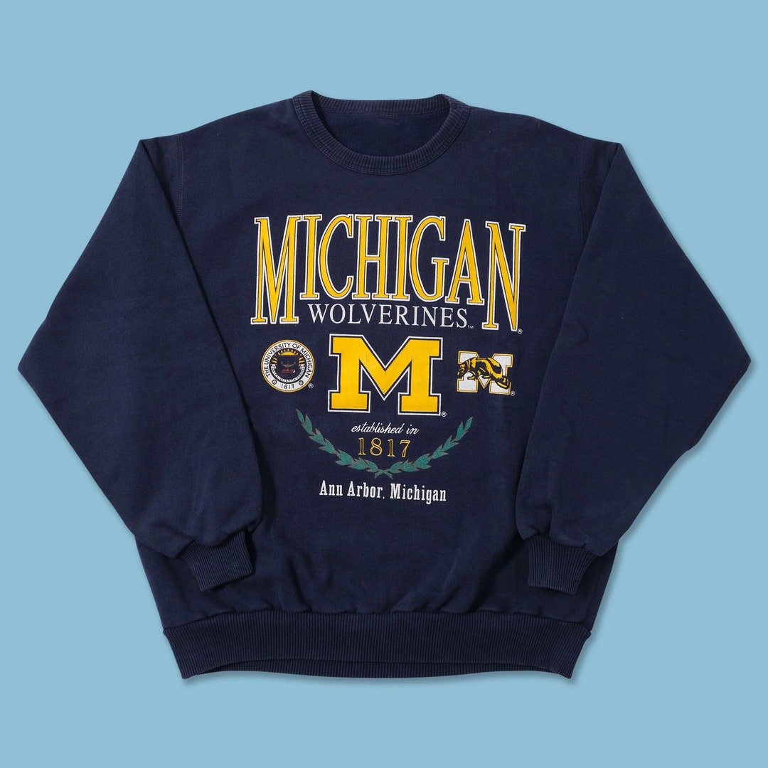 Vintage Michigan Wolverines Sweatshirt, University Michigan Shirt, College Shirt, Unisex Shirt Sweater Hoodie