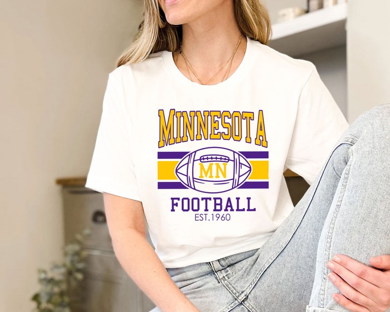 Vintage Minnesota Football Sweatshirt, Retro Minnesota Football Shirt for NFL Fans - Image 3