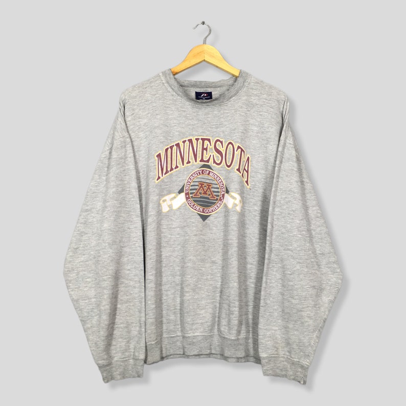 Vintage Minnesota Golden Gophers Ncaa Sweatshirt University Of Minnesota Big Printed Crewneck Minnesota Football Sweater