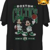 Vintage NBA Boston Celtics Shirt, Disney Mickey & Minnie Shirt, American Basketball Shirt