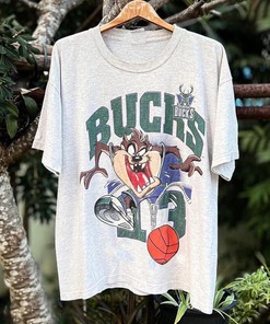 Vintage NBA Milwaukee Bucks Taz Looney Tunes Tshirt, NBA Basketball Shirt, 2022–23 Basketball, Unisex Shirt Sweatshirt Hoodie