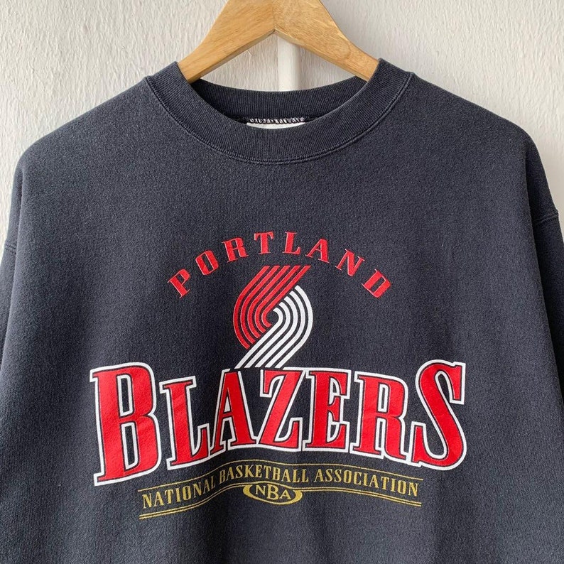 Vintage NBA Portland Trail Blazers Logo Sweatshirt, National Basketball Association, Basketball Shirt, Unisex Shirt Sweater Hoodie - Image 2