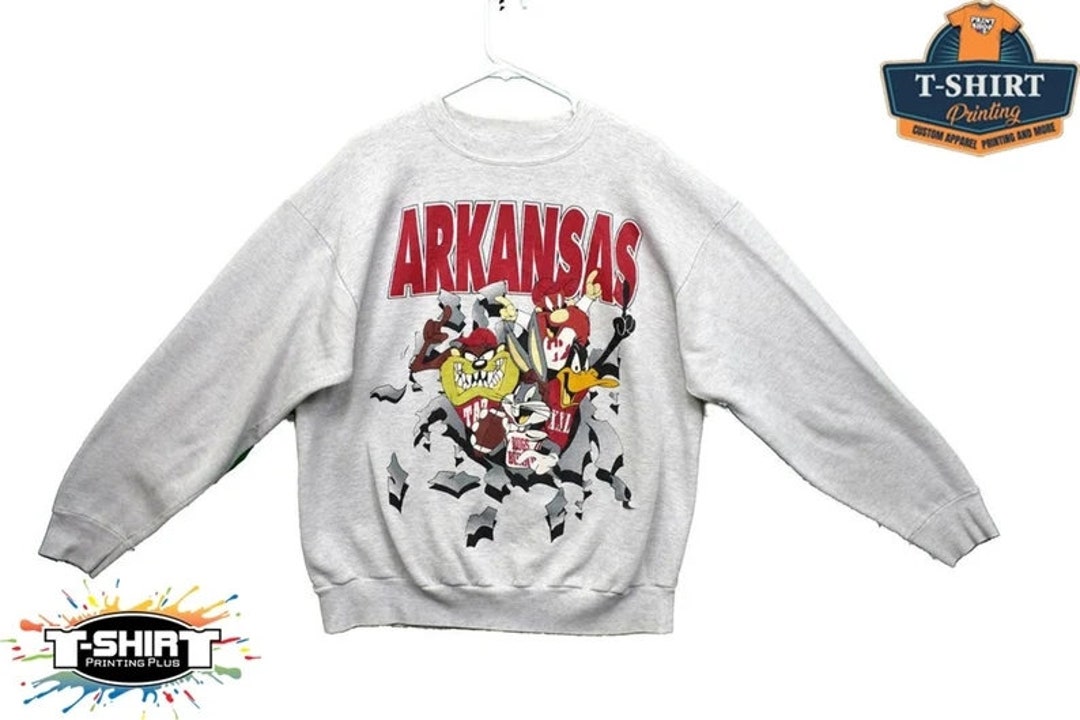 Vintage NCAA Arkansas Razorbacks Looney Tunes Sweatshirt, University of Arkansas, Unisex Shirt