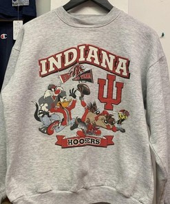 Vintage NCAA Indiana Hoosiers Looney Tunes Sweatshirt, University of Indiana Hoosiers Shirt, Unisex Shirt Sweater Hoodie