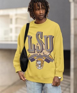 Vintage NCAA LSU Tigers Big Logo Sweatshirt, LSU Tigers Hoodie Gifts for NCAA Fans