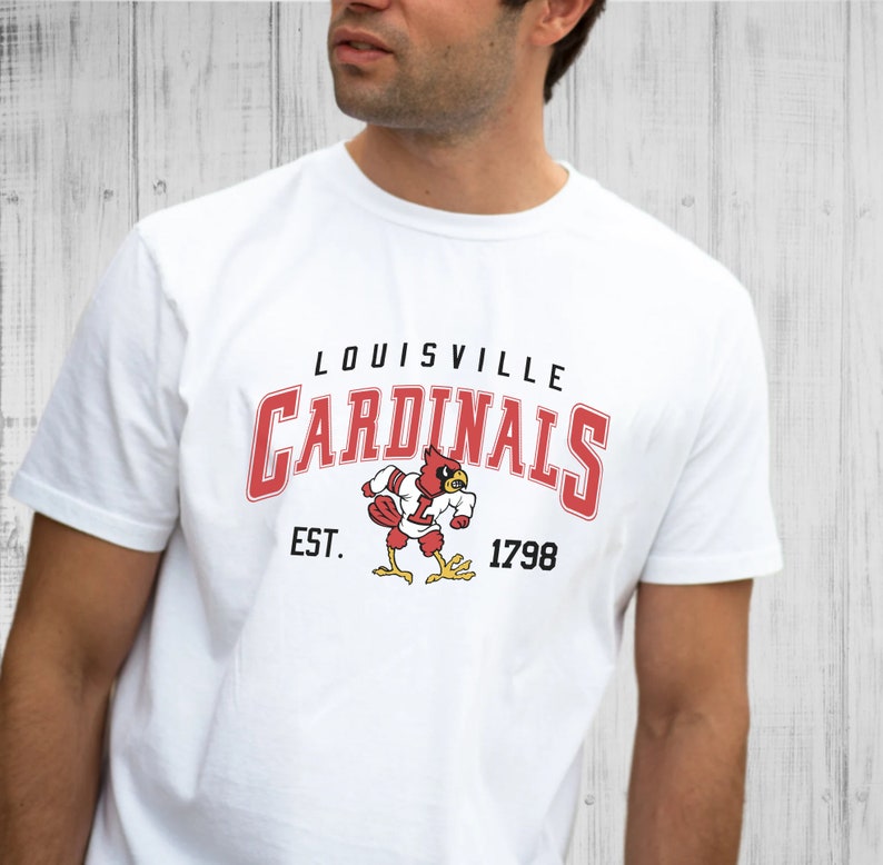 Vintage NCAA Louisville Cardinals EST 1798 Logo Sweatshirt, University of Louisville Shirt, Unisex Shirt Sweater Hoodie - Image 4