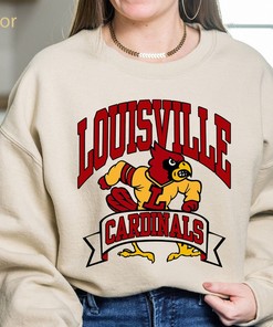 Vintage NCAA Louisville Cardinals Logo Sweatshirt, Athletic Department, University of Louisville Shirt, Unisex Shirt Sweater Hoodie