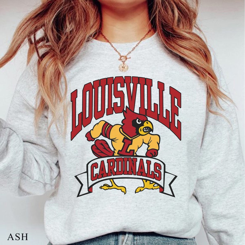 Vintage NCAA Louisville Cardinals Logo Sweatshirt, Athletic Department, University of Louisville Shirt, Unisex Shirt Sweater Hoodie - Image 2