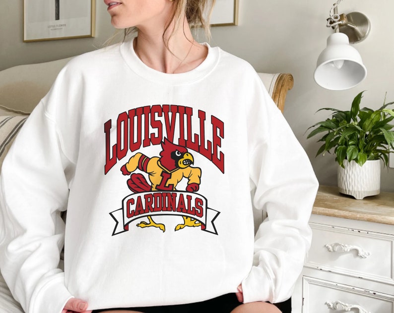 Vintage NCAA Louisville Cardinals Logo Sweatshirt, Athletic Department, University of Louisville Shirt, Unisex Shirt Sweater Hoodie - Image 3